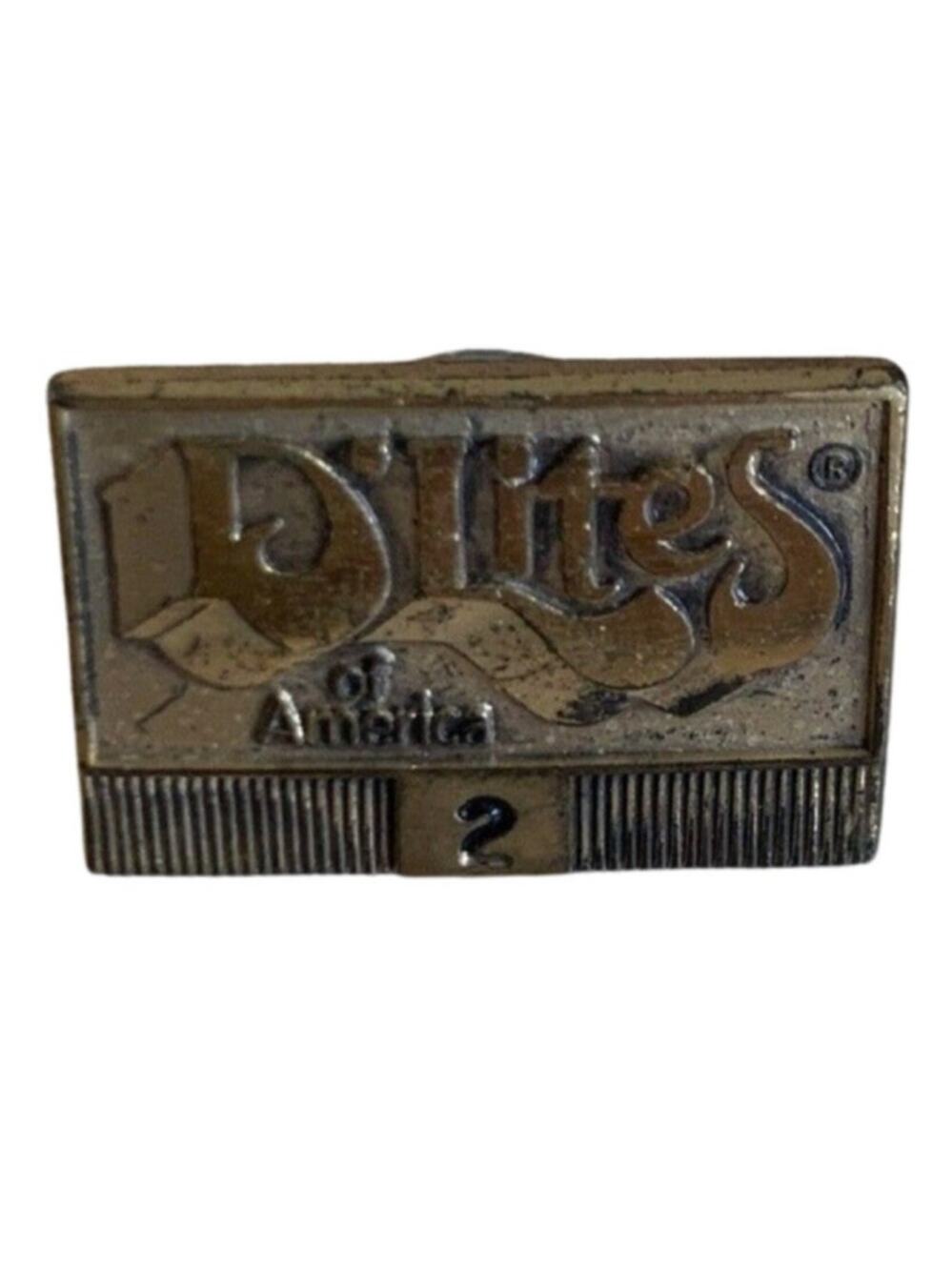 D’Lites of America Lapel Pin Fast Food Chain 1980s Vintage Gold Tone Pinback